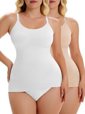 Shapewear Tops for Women U-Neck Tummy Control Seamless Compression Cami Tank Top